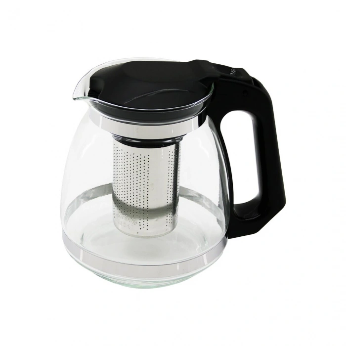 ÇELİK SÜZGEÇLİ CAM DEMLİK 1500ML (5263)
