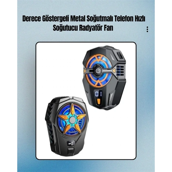 Cep Telefonu Radyatörü – Type-c, 2 Vitesli, Sessiz Soğutma Fanı
