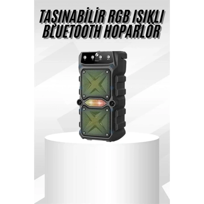 Çift Çıkışlı Güçlü Bataryalı Kablosuz Yüksek Ses Kaliteli Bluetooth Hoparlör