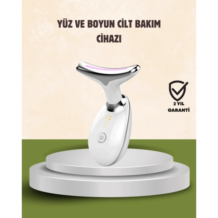 Cilt Yenileyici Şarjlı Güzellik Aleti – Pozitif/negatif İyon, Titreşimli Masaj Ve Kırmızı-mavi-yeşil Işıkla