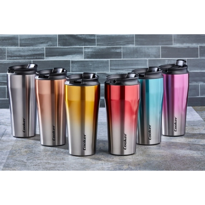 CKR-2049 400ML.ÇELİK MUG TERMOS BARDAK ÇİFT RENK (5263)
