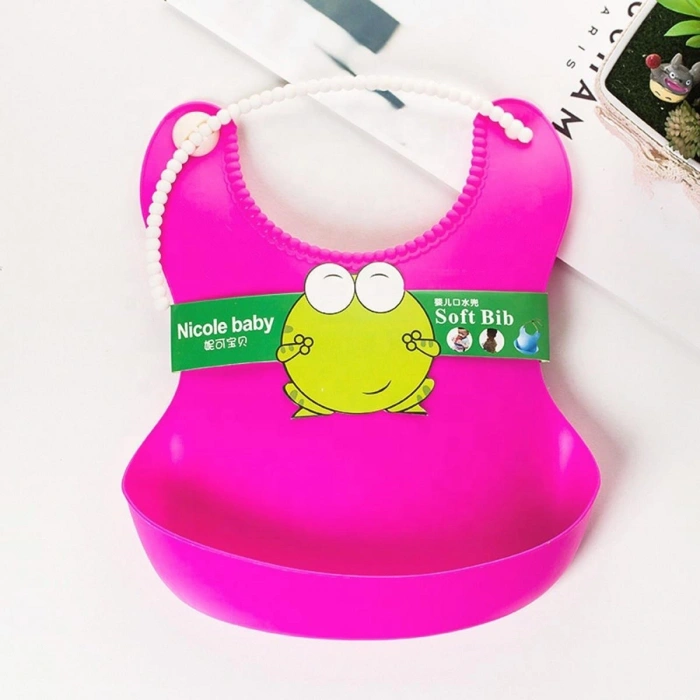 Çocuk Bebek Mama Önlüğü Dökülme Engelleyici Bükülebilir Pembe (5263)