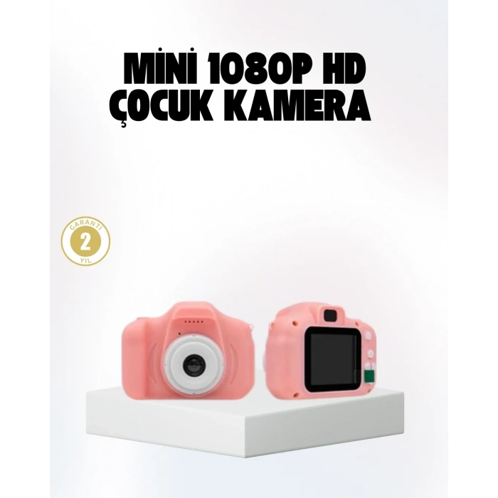 Çocuklar İçin Mini Fotoğraf Makinesi 8mp 1080p Video Ve Darbeye Dayanıklı