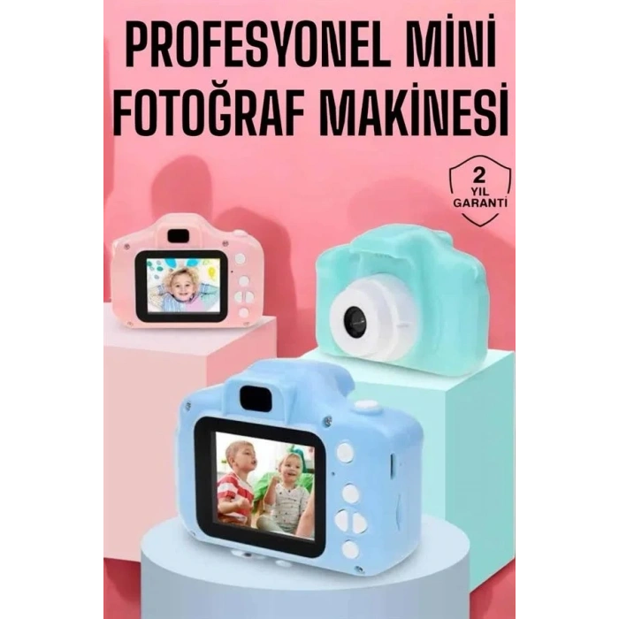 Çocuklara Özel Dijital Fotoğraf Makinesi Mini 1080p Hd Kaliteli