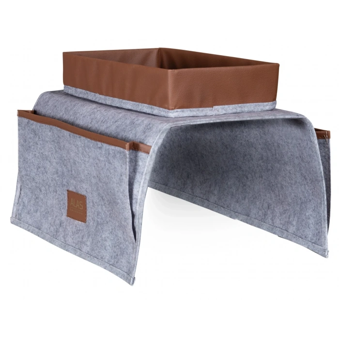 Çok Amaçlı Deri Şeritli Cepli Koltuk Kenarı Düzenleyici 03938