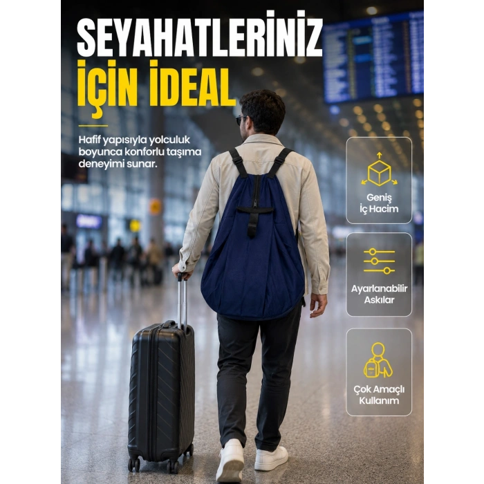 Çok Amaçlı Katlanabilir Taşıma Çantası Geniş Hacimli Günlük Kullanım Çantası