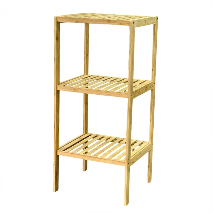 ÇOK AMAÇLI RAF - ORGANİZER 3 KATLI AHŞAP - BAMBU 36X32X80CM (5263)