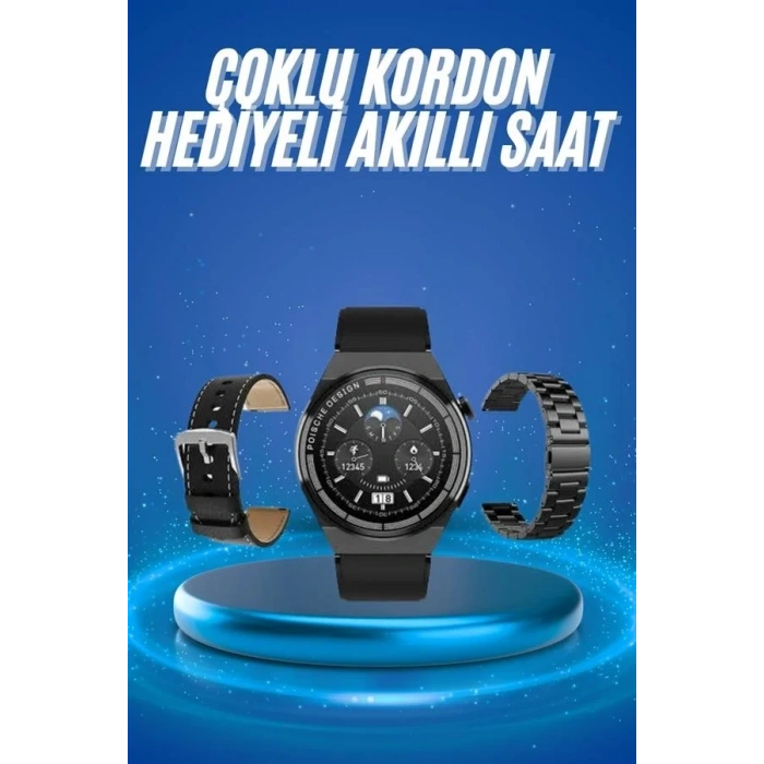 Çoklu Kordon Hediyeli Akıllı Saat Çağrı Cevaplama Müzik Dinleme Dokunmatik Ekran