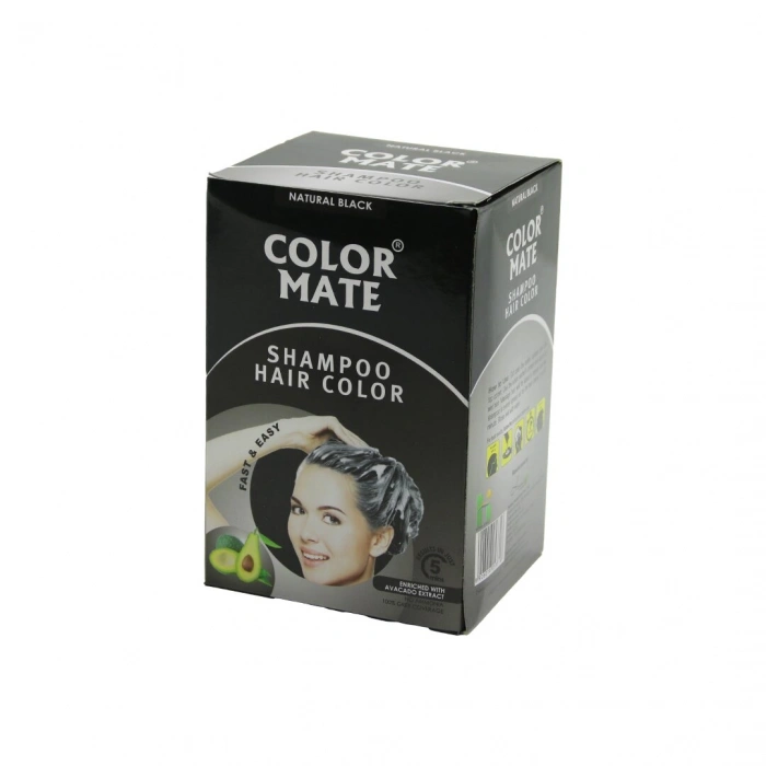 COLOR MATE 10PCS SİYAH SAÇ BOYAMA ŞAMPUANI (5263)