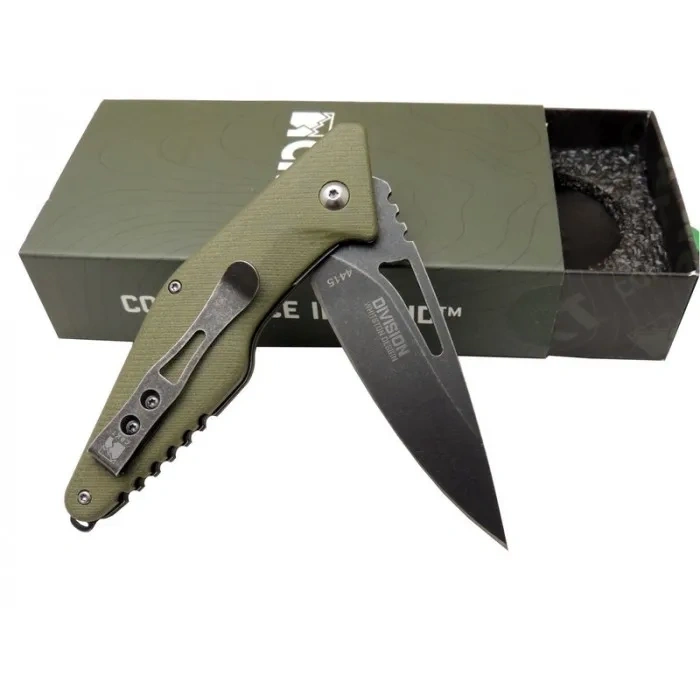 Crkt Dıvısıon 4415 Grn Kamp / Outdoor Çakı 21 Cm - Yarı Otomatik, Kemerlikli, Kutulu