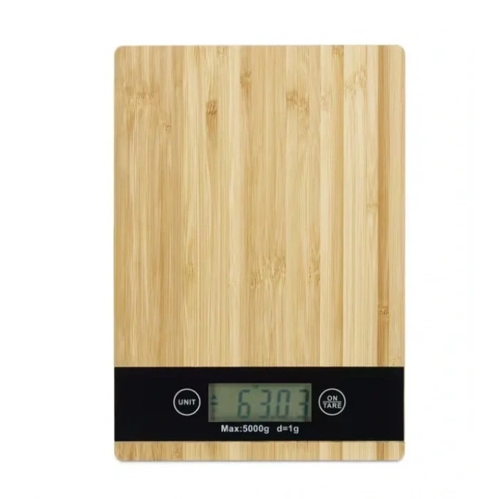 Crown Dijital Hassas Mutfak Tartısı - Terazisi-Hassas Ölçüm 5kg Bambu Görünümlü (5263)