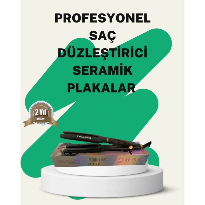 Daling Profesyonel Saç Düzleştirici Seramik Yüzey Tüm Saç Tipleri İçin