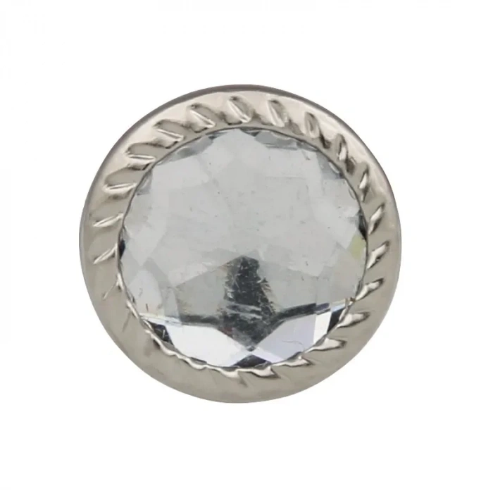 Dekoratif Parlak Taşlı Kabara Raptiye 17 Mm - 50