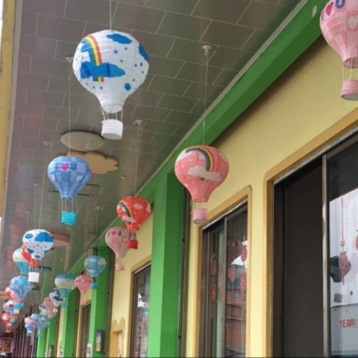 Dekoratif Renkli Kağıt Dilek Feneri Balonu Renkli Uçan Balon (5263)