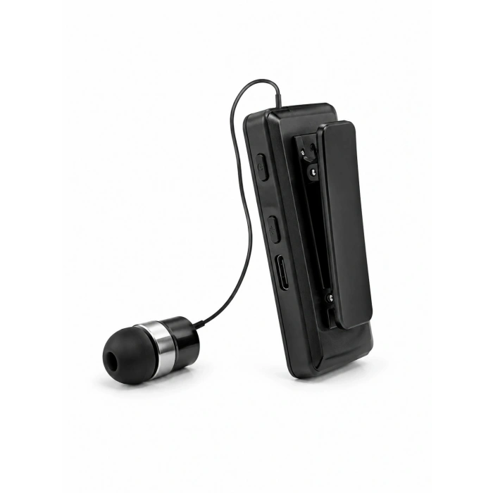 Dijital Ekranlı Bluetooth Kulaklık Tek Kulaklıklı Klipsli Kompakt Tasarım