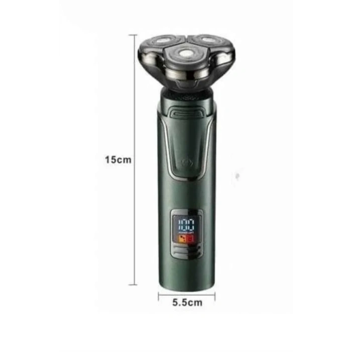 Dijital Göstergeli 3 Başlıklı Tıraş Makinesi Islak Kuru Lazer Öncesi Günlük