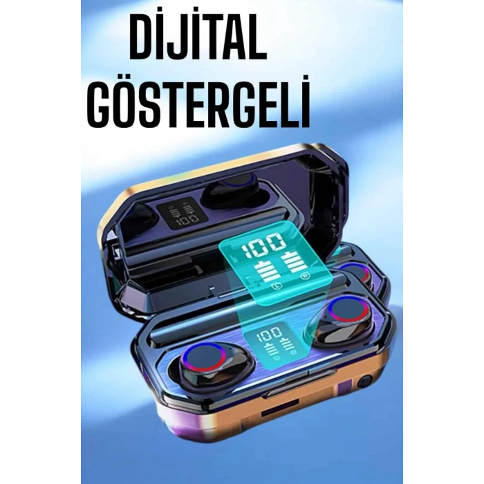 Dijital Göstergeli Bluetooth Bağlantılı Kulaklık Dokunmatik Kontrol