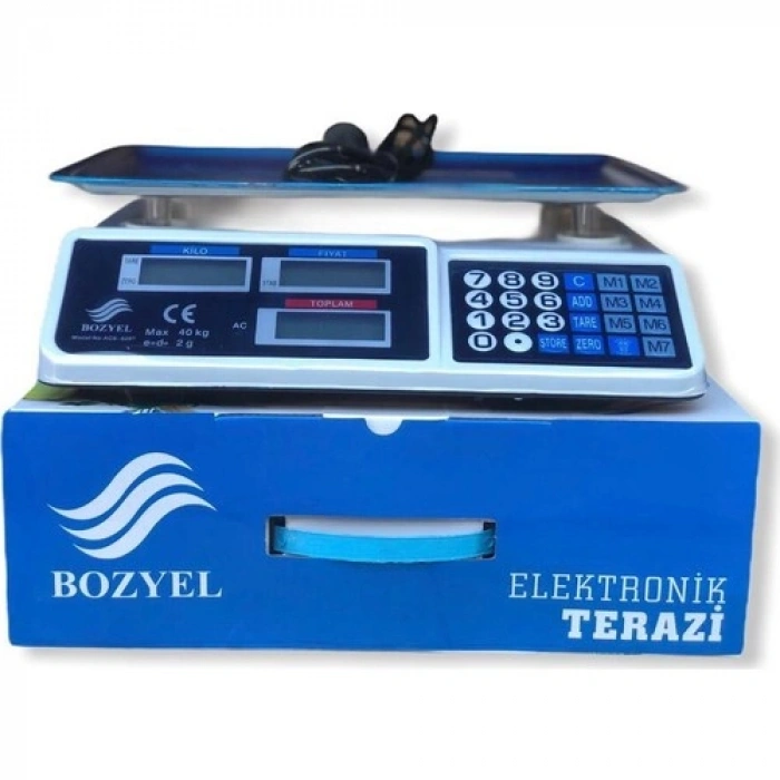 Dijital Göstergeli Elektronik Bakkal Kasap Manav Terazisi 40 Kg (5263)