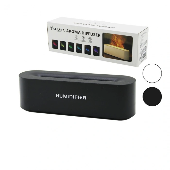 DİKDÖRGEN 150ML USB ŞARJLI - RENKLİ LEDLİ IŞIK HAVA NEMLENDİRİCİ BUHAR MAKİNE - KOKU GİDERİCİ (5263)