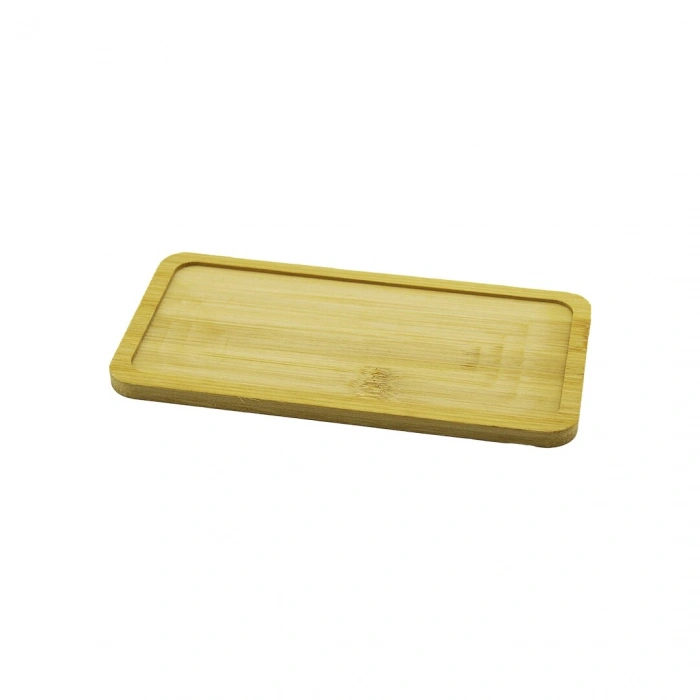 DİKDÖRTGEN  AHŞAP BAMBU YAĞDANLIK ALTLIK  MİNİ TEPSİ   20X10X0.8CM (5263)