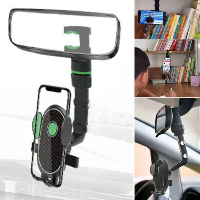 Dikiz Aynasına Takılabilen Eklemli Telefon Tutucu Aparat (5263)
