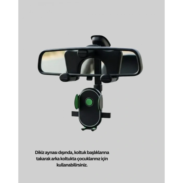 Dikiz Aynasına Ve Koltuk Başlığına Uyumlu Telefon Tutucu