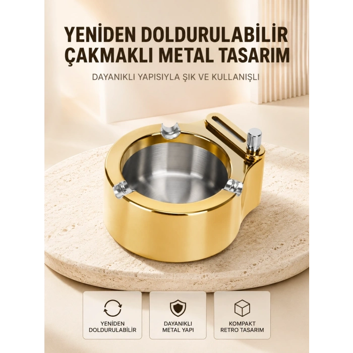 Duman Ve Koku Giderici Hava Temizleyici Küllük  2 Katmanlı Filtreli