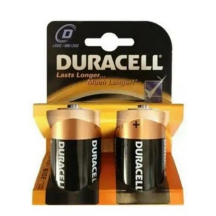DURACELL LR20 D BÜYÜK  PİL 2Lİ KART (5263)