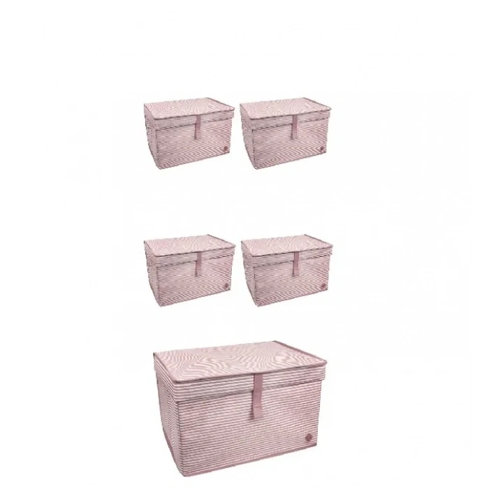 Düzenleyici Kutu Organizer Cırtlı Saklama Hurç Maxi Boy 30cm X 40cm X 50cm (5 Adet)