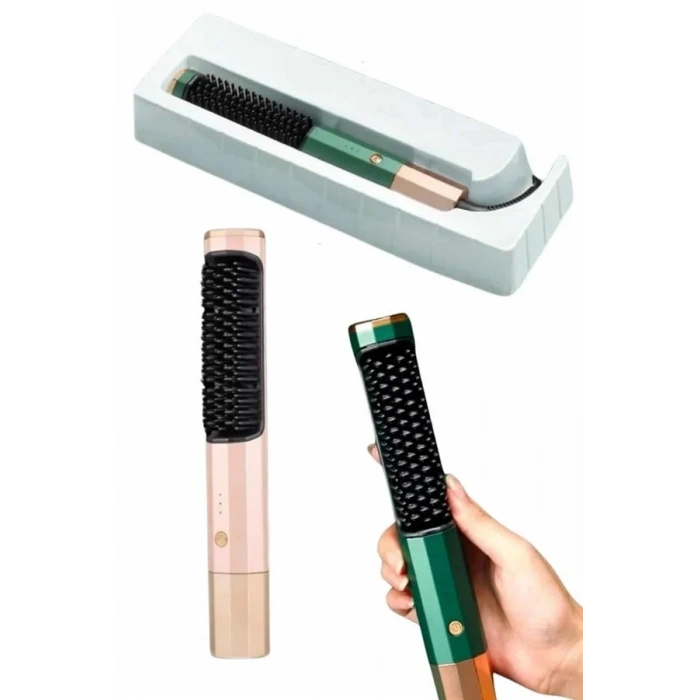 Düzleştirici Fırça Saç Düzleştirici Arada Fön Tarak Taşınabilir