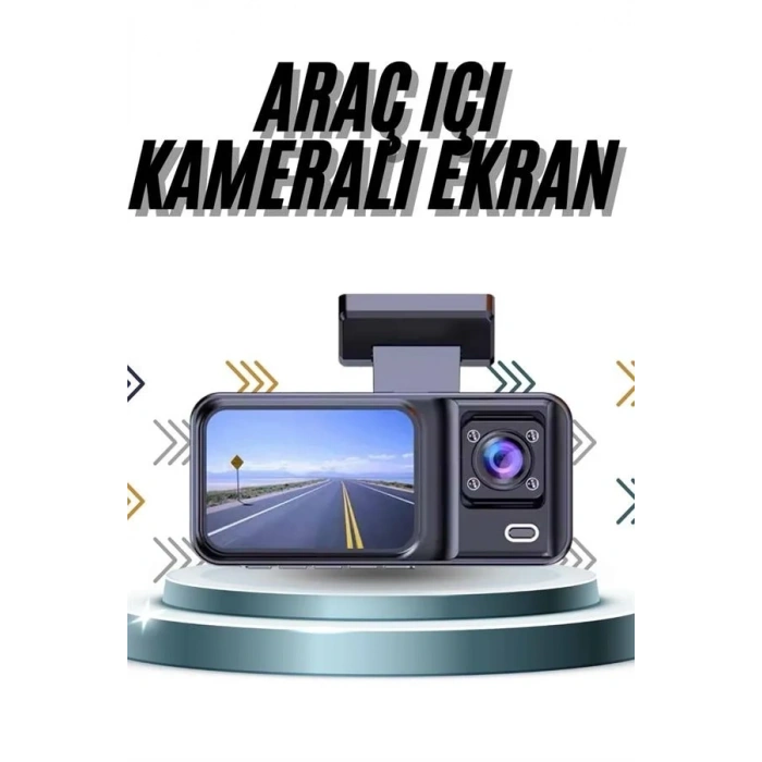Dvr Araç İçi Kamera Ön Ve İç Kamera 2 İnç Ekranlı Çift Kamera