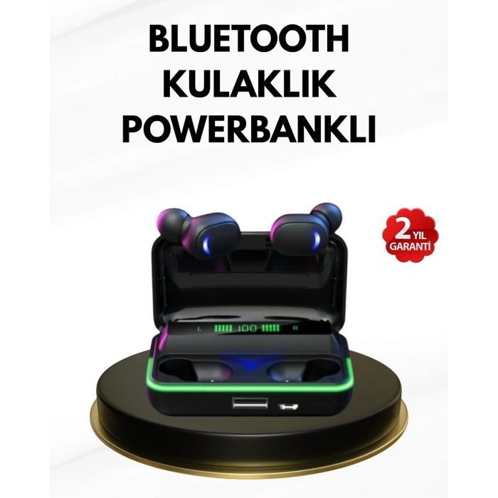 E10 Kablosuz Bluetooth Kulaklık – 3d Ses, Powerbank Şarj Kutusu