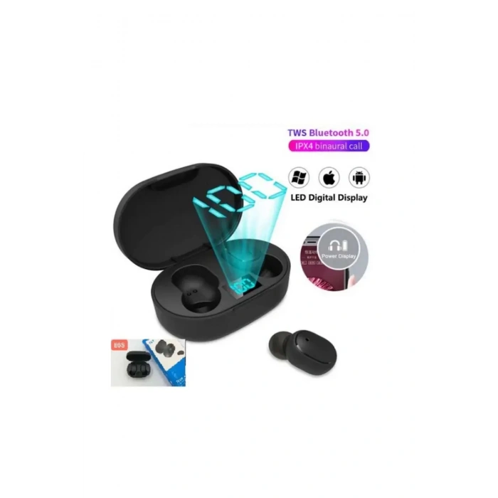 E6s Kablosuz Kulaklık Dijital Göstergeli Bluetooth Kulaklık 5.0