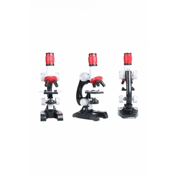Eğitici Mikroskop Kiti Zoom Led Işıklı 100x 400x 1200x St1200x