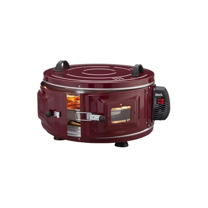 EKONOMİK YUVARLAK DAVUL FIRIN 1100W - 46CM ALÜMİNYUM TEPSİ ÖN GÖZETLEME CAMI AF-007 (5263)