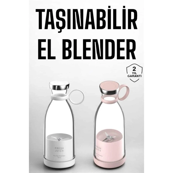 El Blender Taşınabilir Meyve Blender Şarj Edilebilir Taşınabilir Blender Elektrikli
