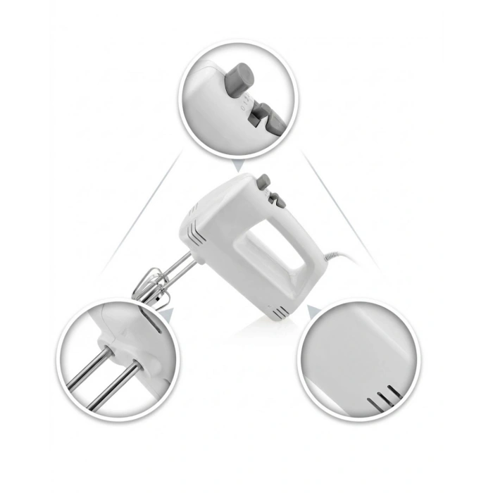 El Mikseri 250w 5 Kademe Hız Ayarlı Paslanmaz Çelik Çırpıcılı Mikser