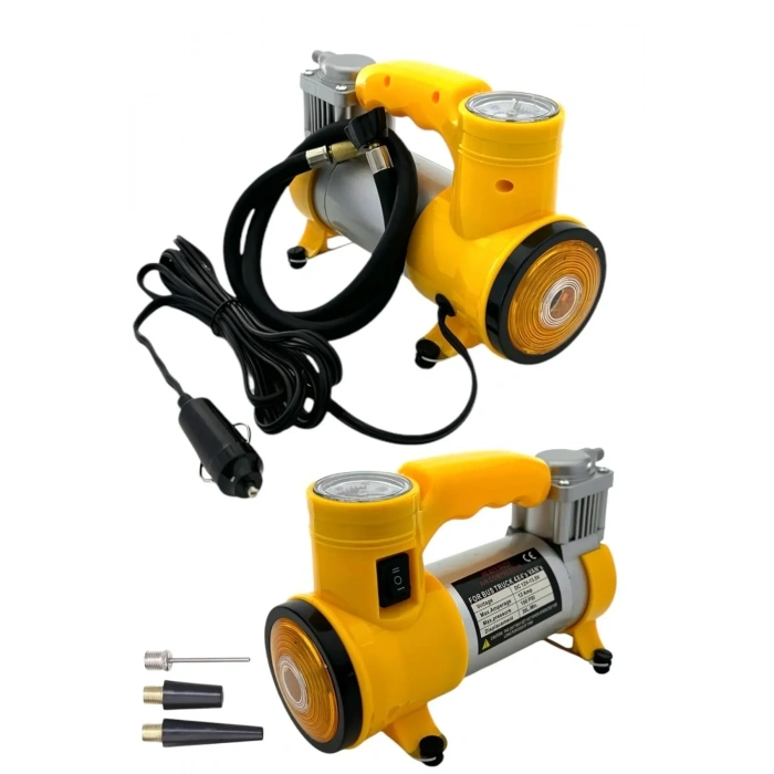 Elektrikli Araba Lastik Şişirme / 150 PSI - 12V / Taşınabilir Metal Hava Kompresörü (5263)