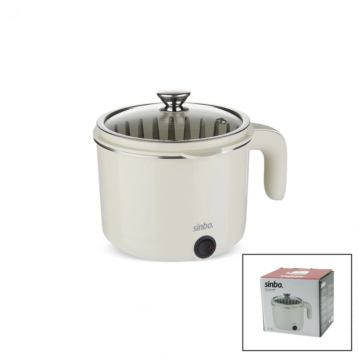 ELEKTRİKLİ ÇOK FONKSİYONLU PİŞİRİCİ PASLANMAZ ÇELİK TENCERE 800ML SCO-5063 (5263)