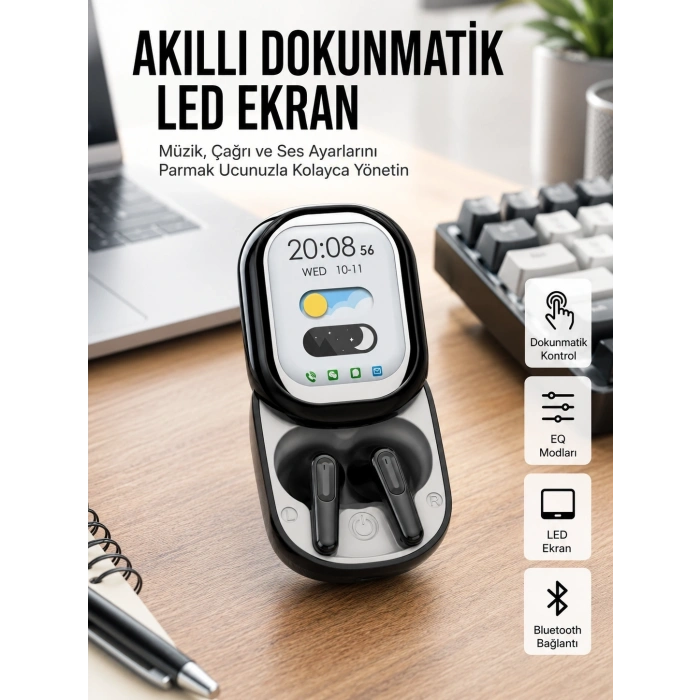 Enc Destekli Bluetooth 5.4 Kulaklık – EQ Ayarlı, Akıllı Kutulu