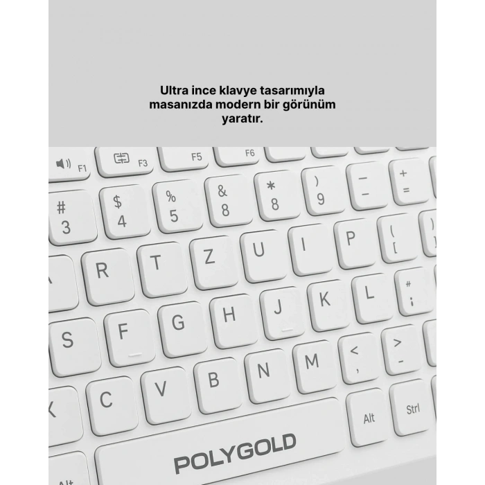 Ergonomik Kablosuz Klavye Mouse Takımı - Tam Boy, Sessiz Ve Güvenilir