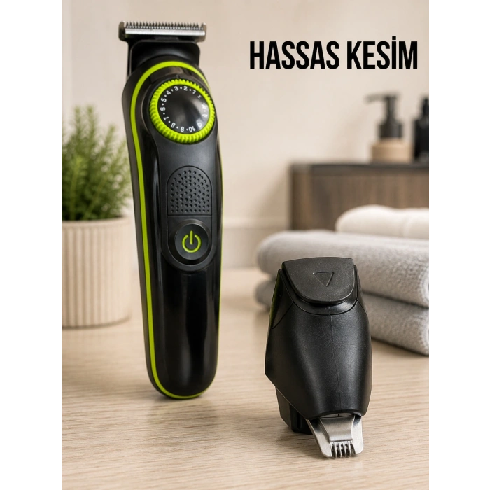 Erkek Bakım Seti 5i 1 Arada 0-10 Mm Ayarlanabilir Çok Fonksiyonlu Tıraş Makinesi