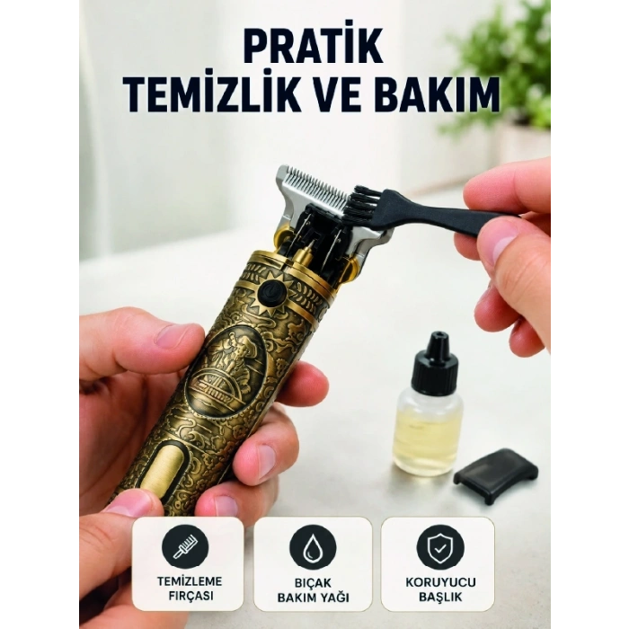 Erkek Bakım Tıraş Makinesi 1500 Mah Lityum Batarya 1 Mm 2 Mm 3 Mm Taraklı