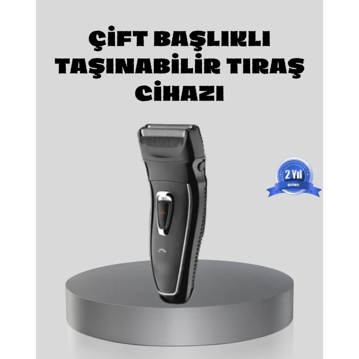 Erkek Tıraş Makinesi Kablosuz Kuru Tıraş Folyo Başlık Yıkanabilir Gövde