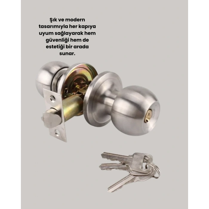 Es Güvenli Topuzlu Kapı Kilidi