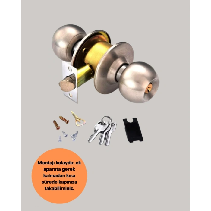 Es Güvenli Topuzlu Kapı Kilidi