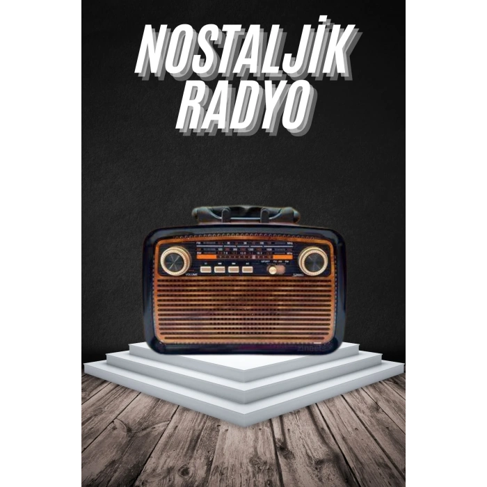 Eskitme Nostalji Tasarımlı Bluetoothlu Nostalji Radyo Ahşap Nostaljik Görünümlü