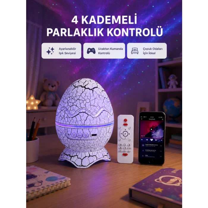 Galaksi Efektli Dinozor Yumurta Projektör – Yüksek Çözünürlüklü
