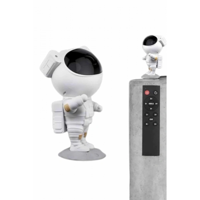 Gece Lambası Astronot Bluetooth Hoparlörlü Galaksi Işık Projektörü