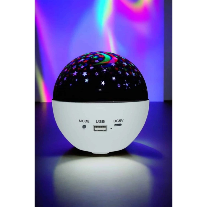 Gece Lambası Renkli Yıldızlı Gökyüzü Projeksiyon Gece Tavan Yansıtma